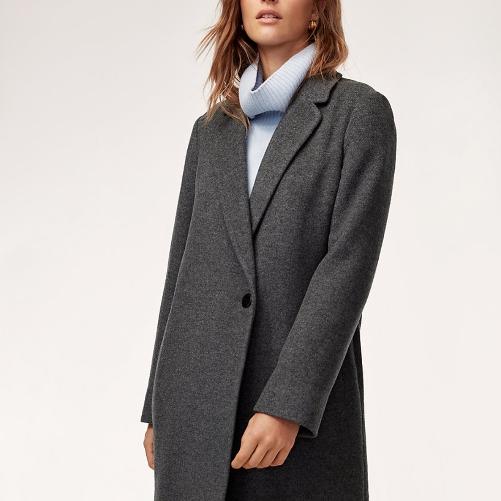 Aritzia (Stedman) Mid-Length Wool Coat in Grey